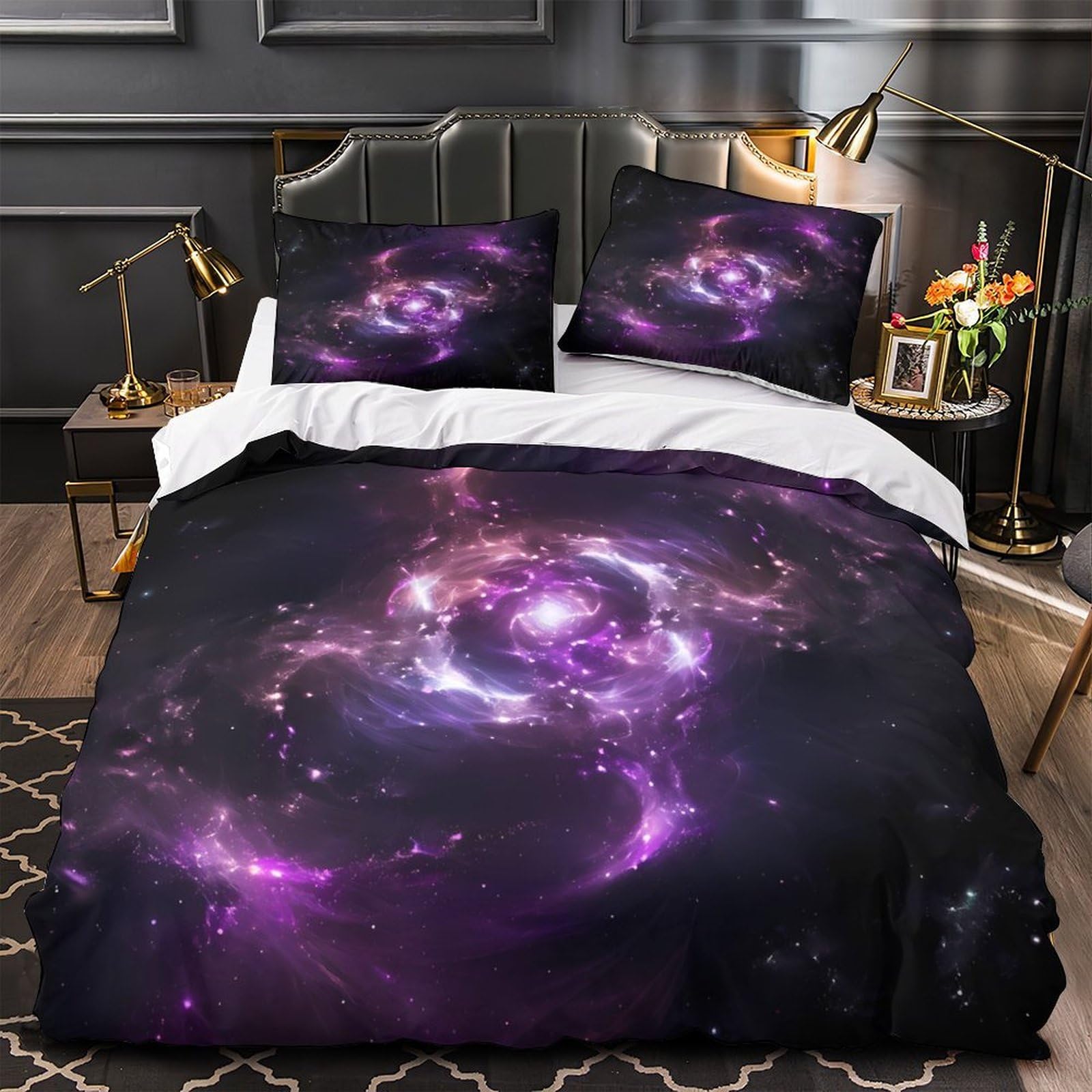 Parure de lit 3D respirante pour ado qui cherche un sommeil doux et un lit cosmique