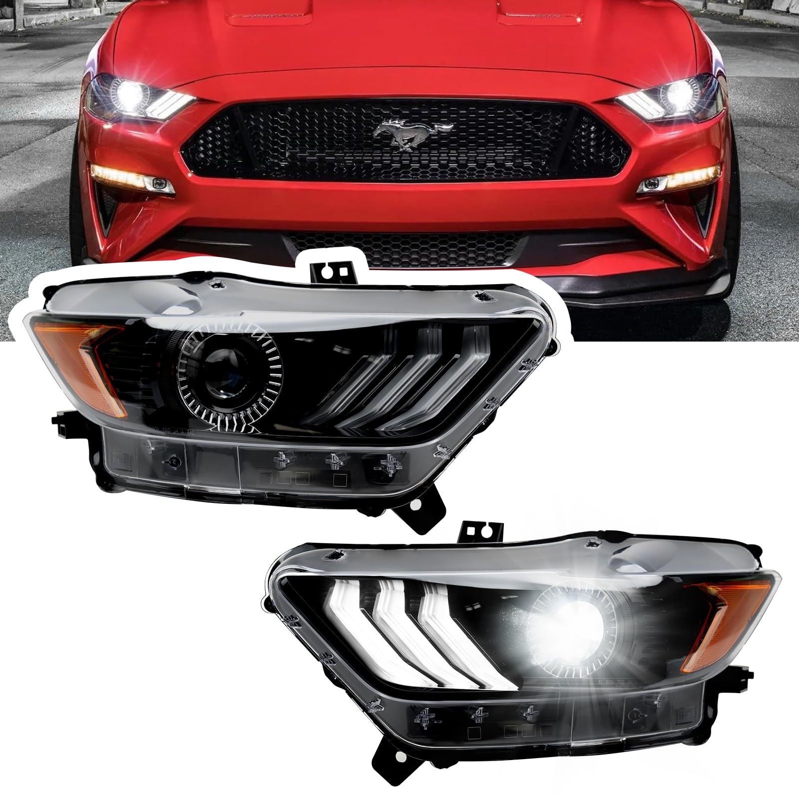マルチカラー デーモンアイキット 2015-2017 Ford Mustang Multicolor Demon Eye Kit for 2015-2017 Ford Mustang