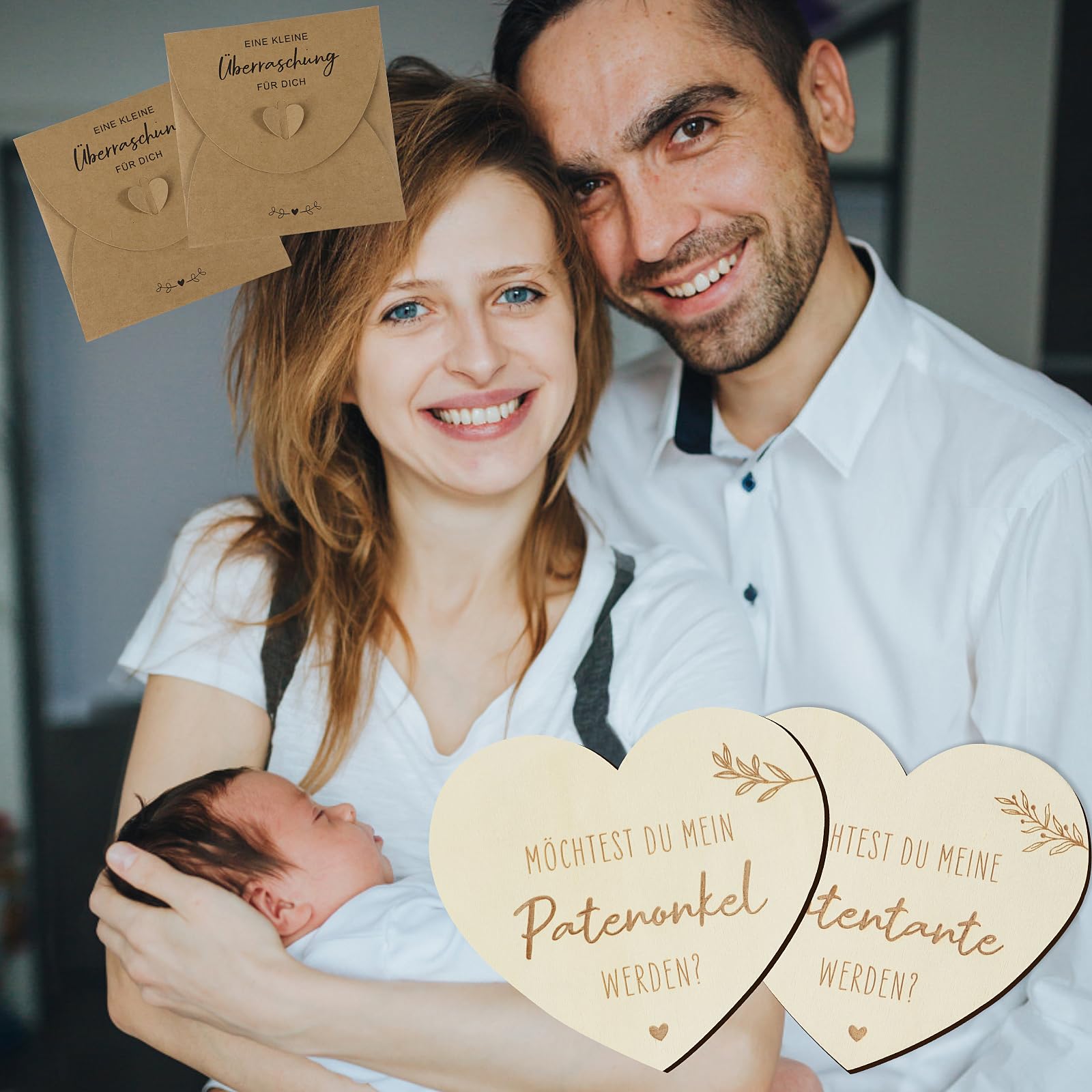 Puzzle-Geschenk „Möchtest Du Meine Patentante Werden?“ – 75 Teile, Herzform