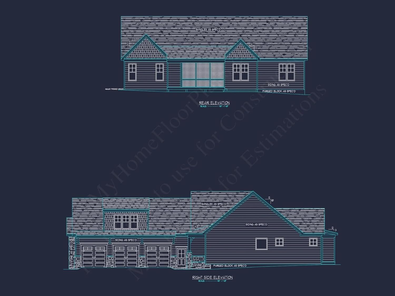 20-2088 HOUSE PLAN - Modern Craftsman House Plan with 1.5 Floors and Spacious Garage