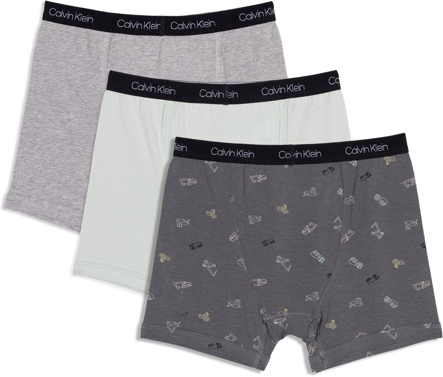 Calvin Klein Kids Boys' Modern Cotton Boxer Brief Underwear 3-Pack - Image 2