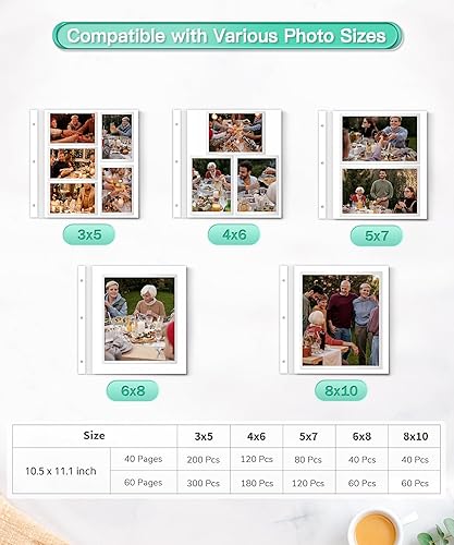 Miniatura 50 de Popotop Álbum de fotos autoadhesivo para álbumes de recortes de 4 x 6 pulgadas, 5 x 7 pulgadas, 8 x 10 pulgadas, álbumes de fotos de bricolaje como