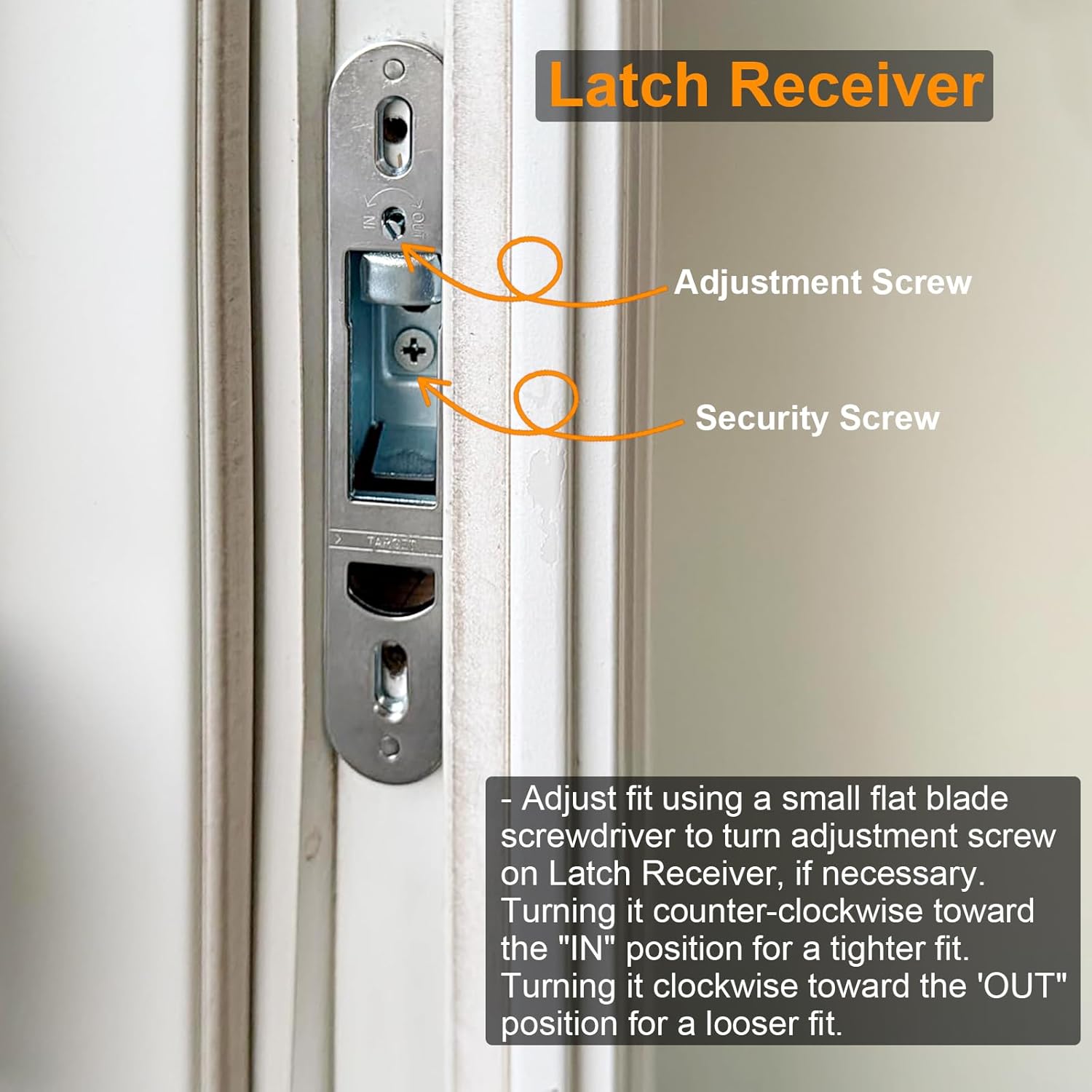2-Panel Sliding Patio Door Lock and Receiver Kit Replacement for Andersen Gliding Glass Door Reachout Locks from 1986 to Present