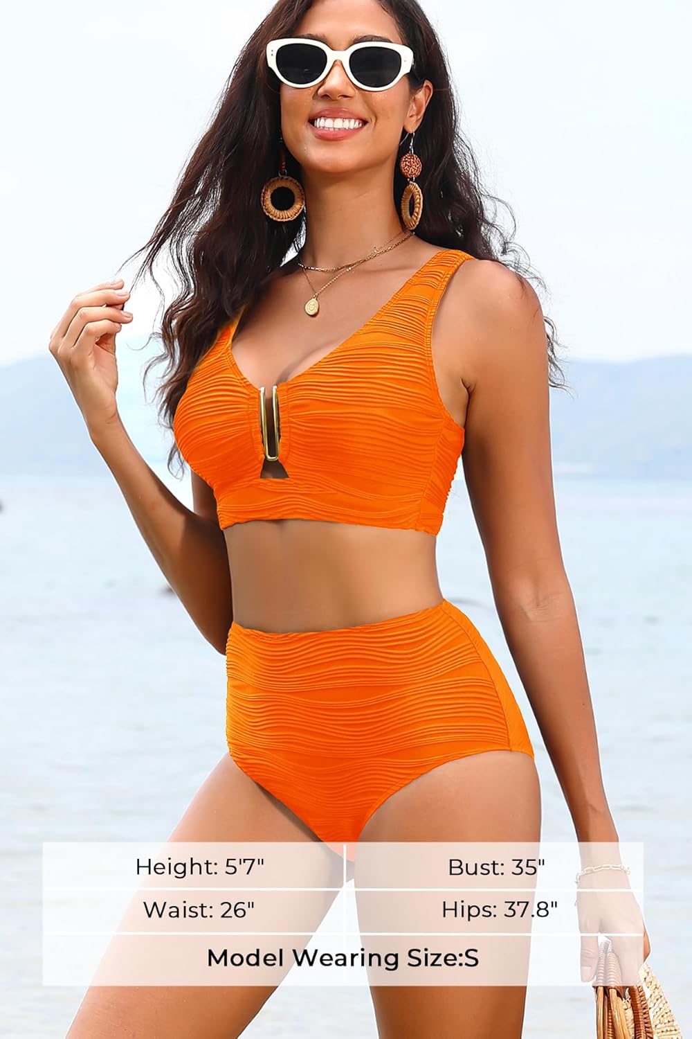 Aqua Eve Women High Waisted Bikini Sets - Tummy Control U-Wire Cutout Swimsuits Two Piece Bathing Suits 2025 Swimwear - Image 5