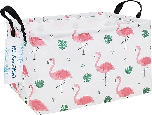 Miniatura 39 de Langyashan - Cesta de tela rectangular con asas para almacenamiento y organización del hogar, la cocina, juguetes de los niños, la oficina, el