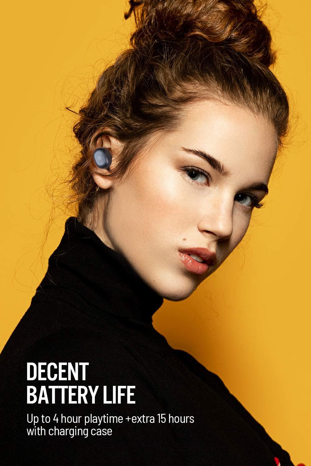 Dudios True Wireless Headphone, Bluetooth 5.0 Earbuds HiFi Stereo Sound Mini in-Ear Headset (One-Button Control, 15 hrs Playtime, Auto Pairing)-Upgraded Version