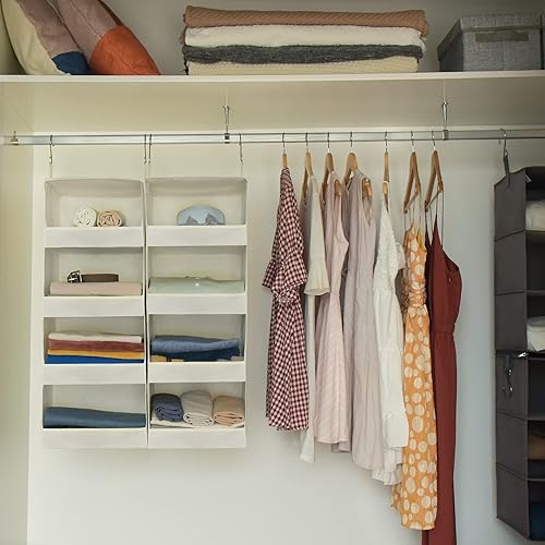 Miniatura 2 de GRANNY SAYS Paquete de 2 estantes colgantes para armario y 3 cajas de almacenamiento decorativas