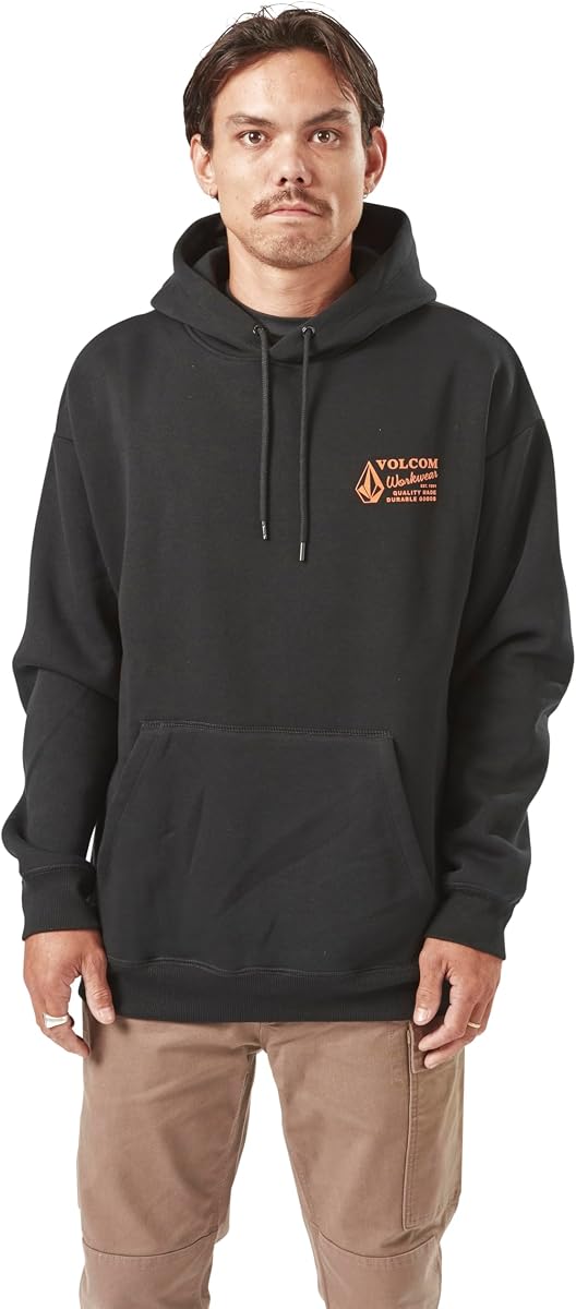 Men's Workwear Pullover Hoodie – Soft Brushed Fleece