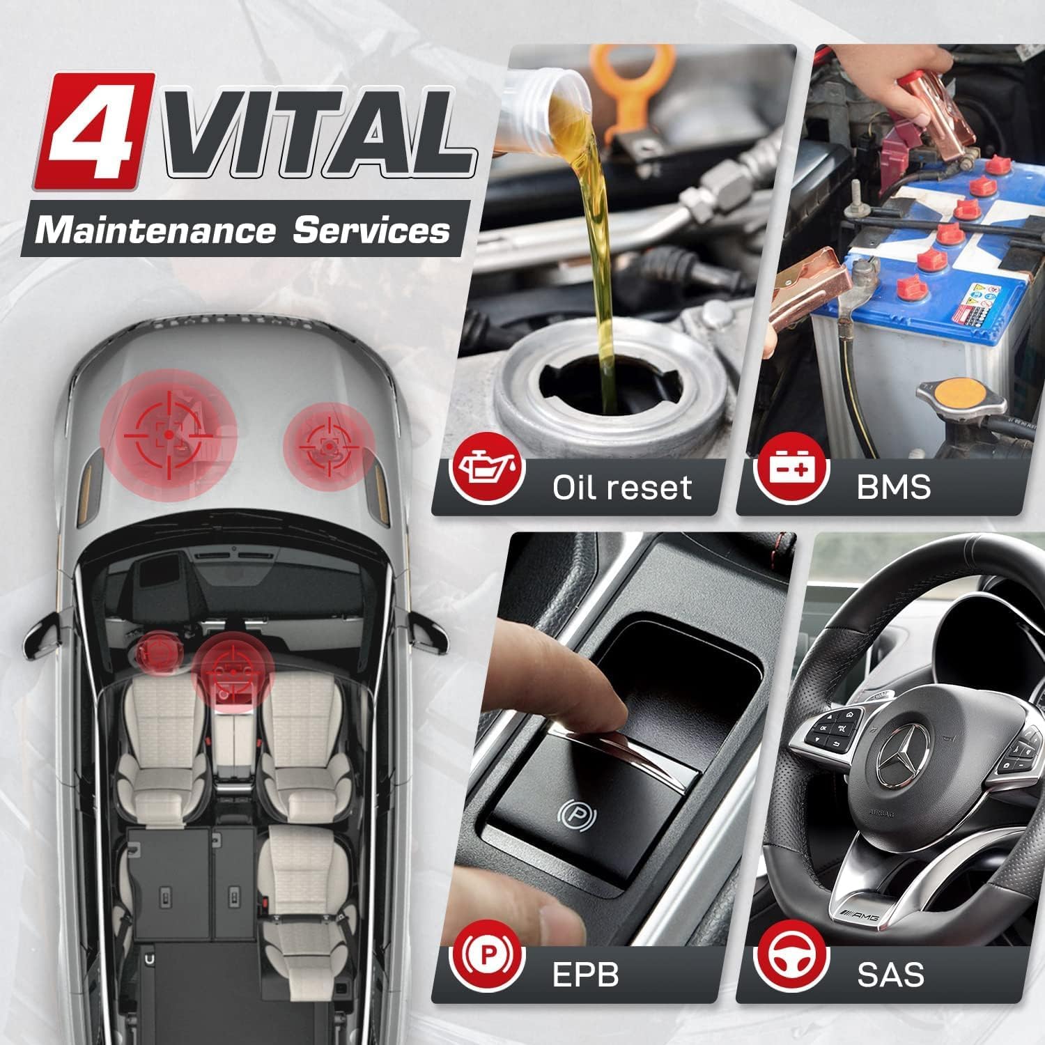 Autel MaxiTPMS ITS600 (E) TPMS Programming Tool, 2026 Complete TPMS Functions as ITS600 Pro Up of TS508WF/ MK808S-TS/ TS900, Relearn/Activate Sensors, Oil Reset EPB BMS SAS, Lifetime Free Updates