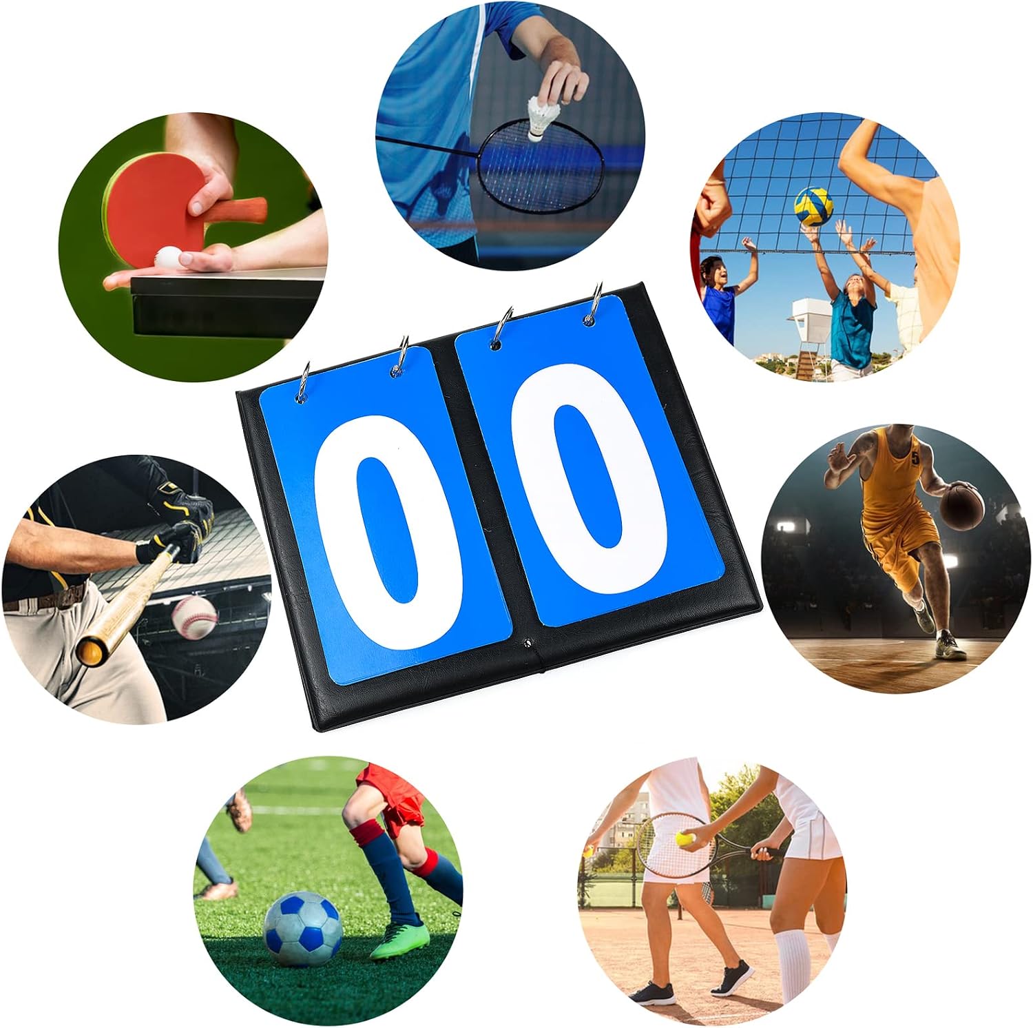 2 PCS Scoreboard Flipper, 2 Digit Tabletop Score Board, Portable Basketball Flip Scoreboard, Baseball Volleyball Score Keeper for Outdoor Games