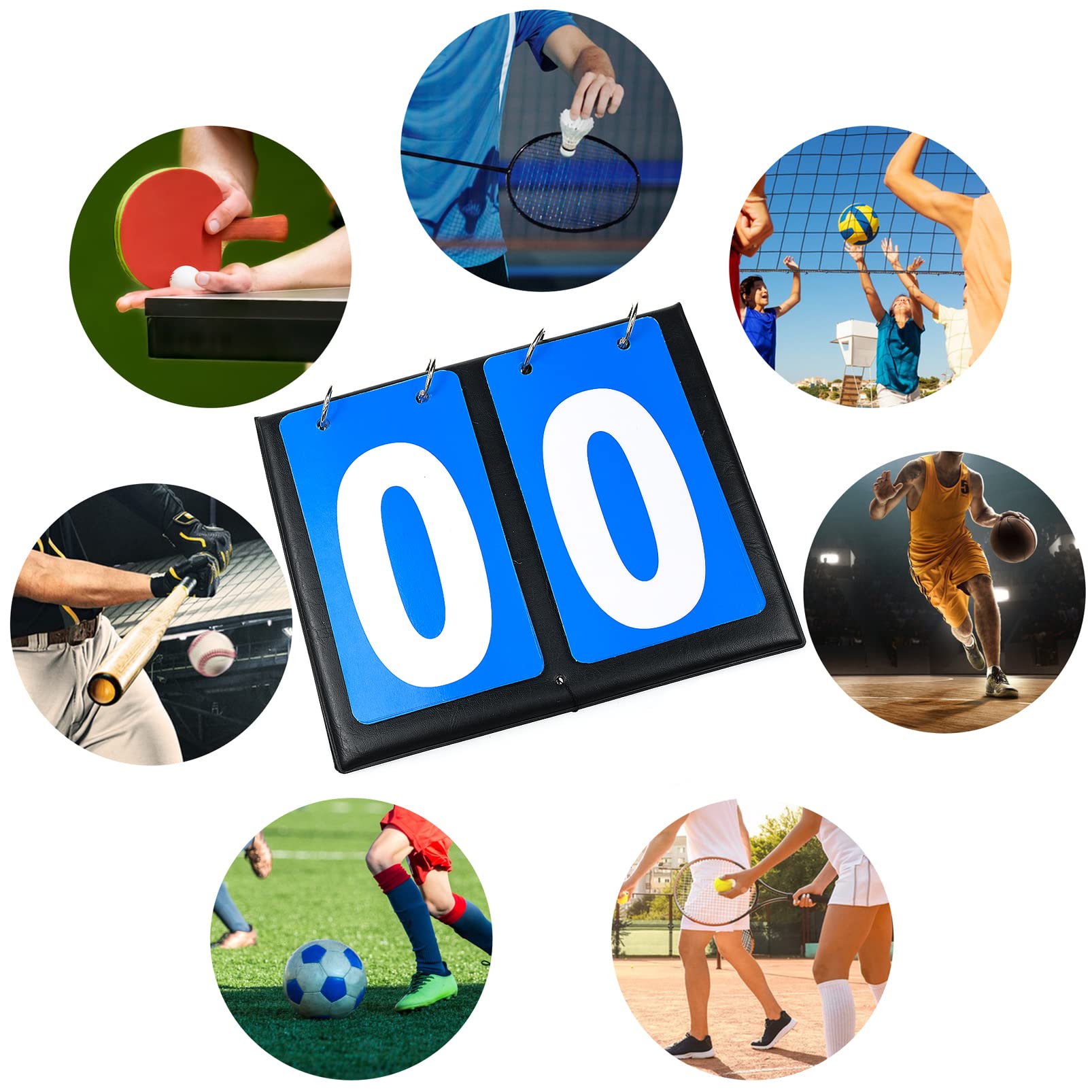 inheming 2 PCS Scoreboard Flipper, 2 Digit Tabletop Score Board, Portable Basketball Flip Scoreboard, Baseball Volleyball Score Keeper for Outdoor Games - Image 5