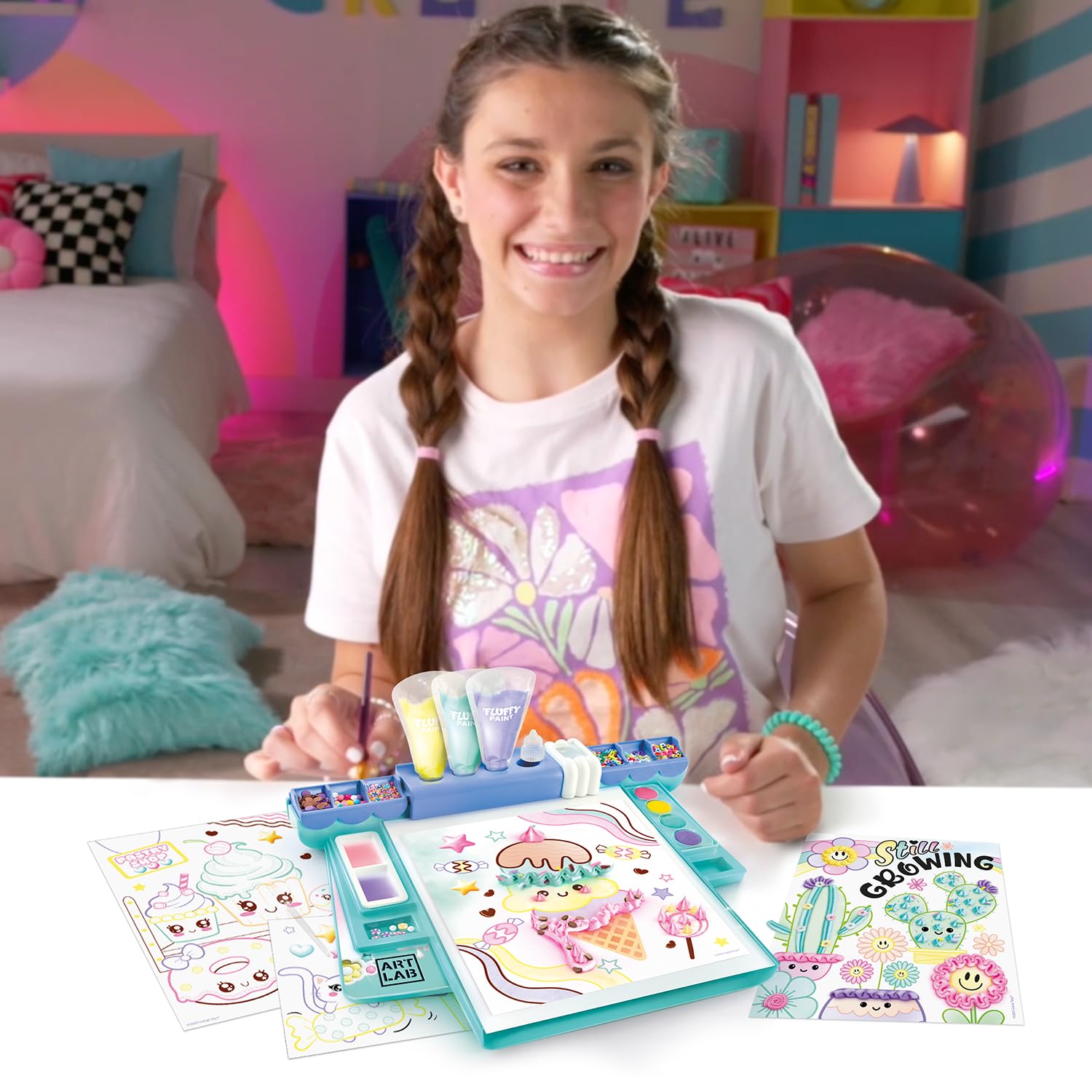 Canal Toys - Art Lab - Estudio de Acuarelas 3D con Pósters | Todo Incluido: Acuarelas, Pintura 3D, Plantillas, Decoraciones, Pósters, Pincel y Más
