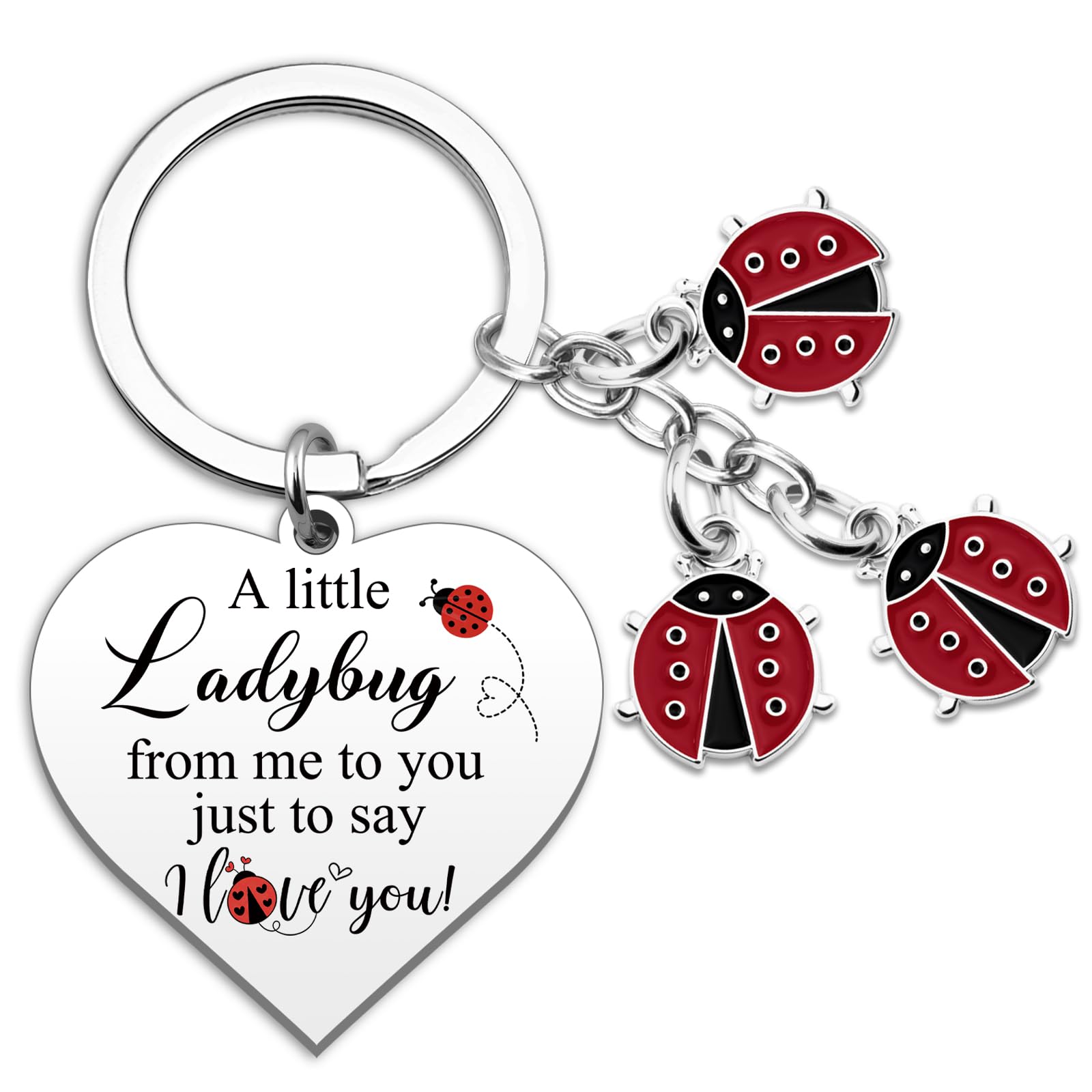 Lady Bugs Keychain Ladybug Gifts For Women Romantic i Love You Gifts For Her Birthday Anniversary Valentines Gift For Girlfriend Mini Ladybugs Keychain For Girlfriend Gift For Ladybug Lovers