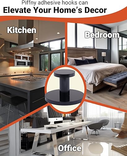 Miniatura 5 de Ganchos adhesivos redondos para colgar toallas, ropa, llaves y batas en el baño, ducha, armario, cocina y en puertas, armarios y muchos otros