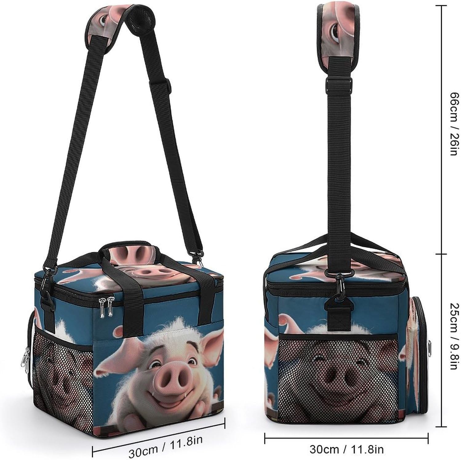 Smiling Cooler Bag Portable Insulated Lunch Bags Leakproof Ice Chest Large Capacity Soft Cooler Tote for Picnic Camping Work Travel Keep Food Drinks Fresh 22.5L