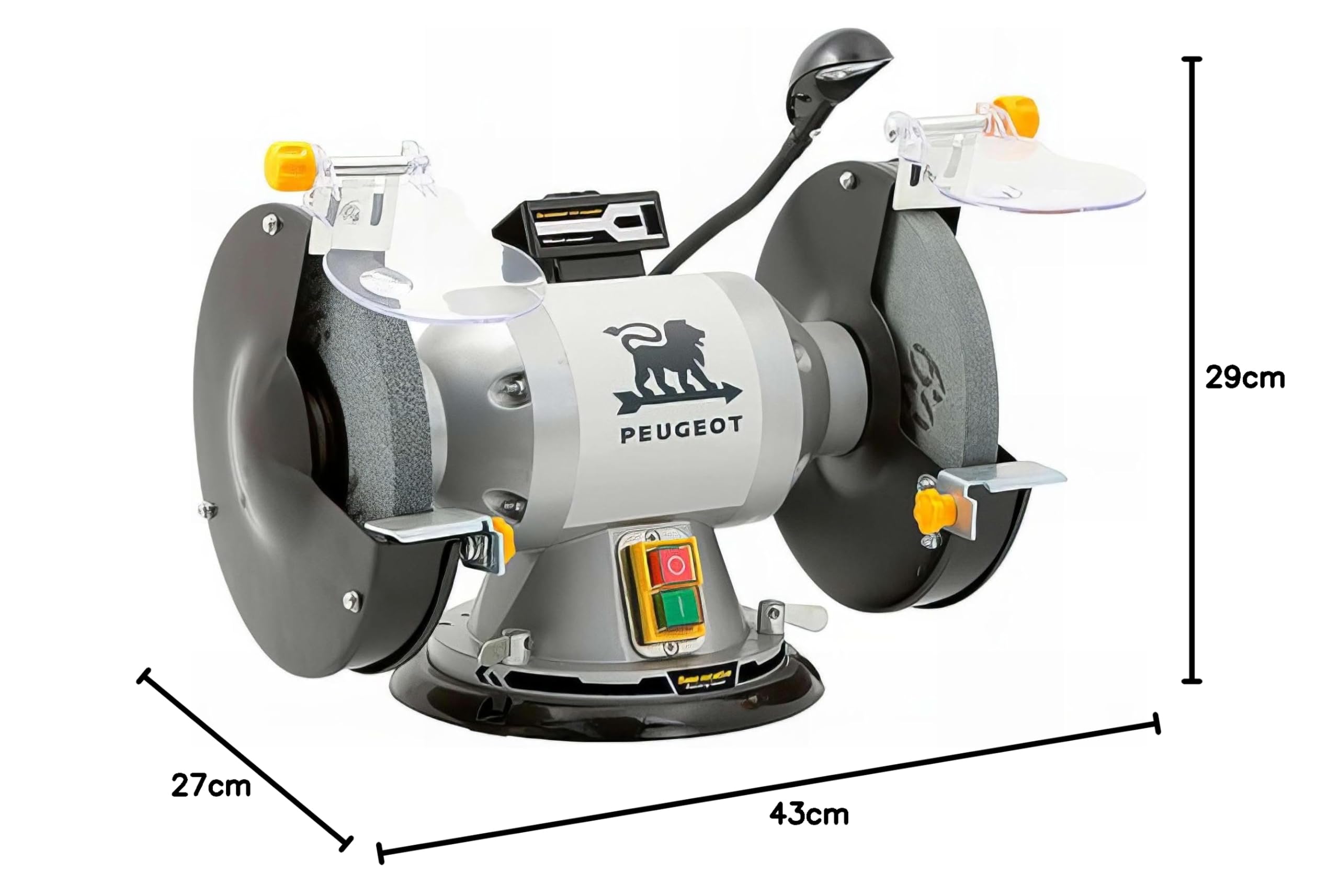 ENERGYGRIND-200P Touret à meuler pivotant meule/meule Puissance 450 W, Diamètre 200 MM, Diamètre 2 : 200 MM, Vitesse de rotation 2950 TR/MIN, Vitesse de rotation 2 2950 TR/MIN