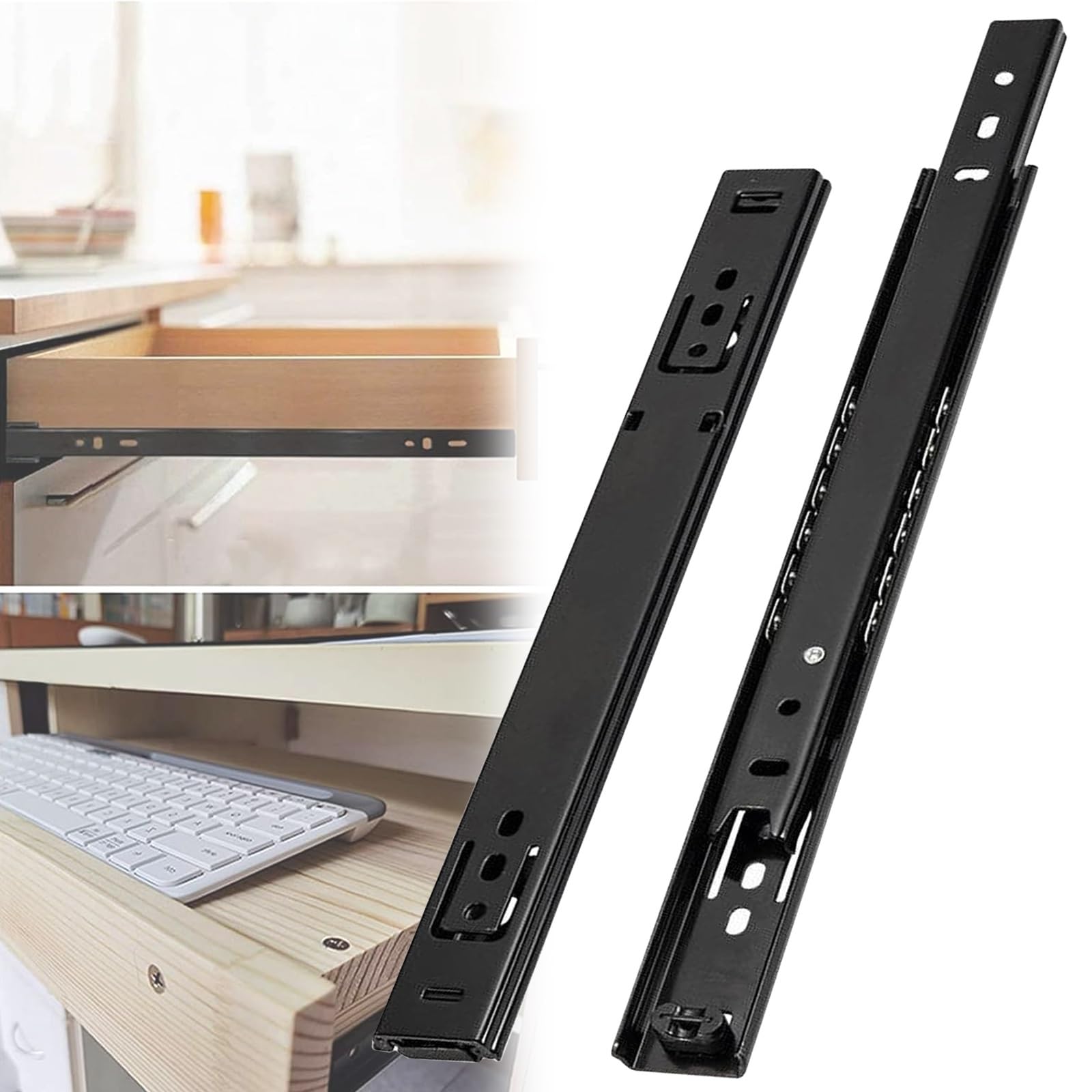 Amazon.co.jp: 1ペア 200mm-500mm プッシュオープンスライド 伸縮式