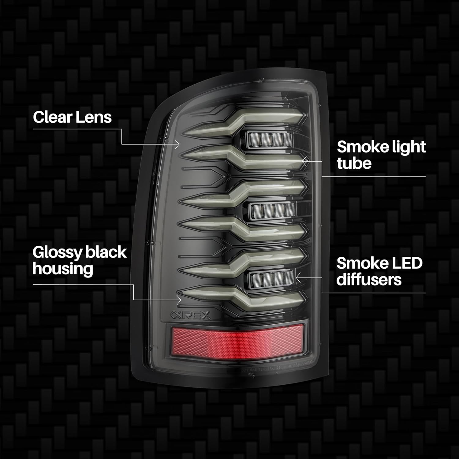 AlphaRex Tail Lights Compatible With 07-14 GMC Sierra LUXX-Series LED Alpha-Black