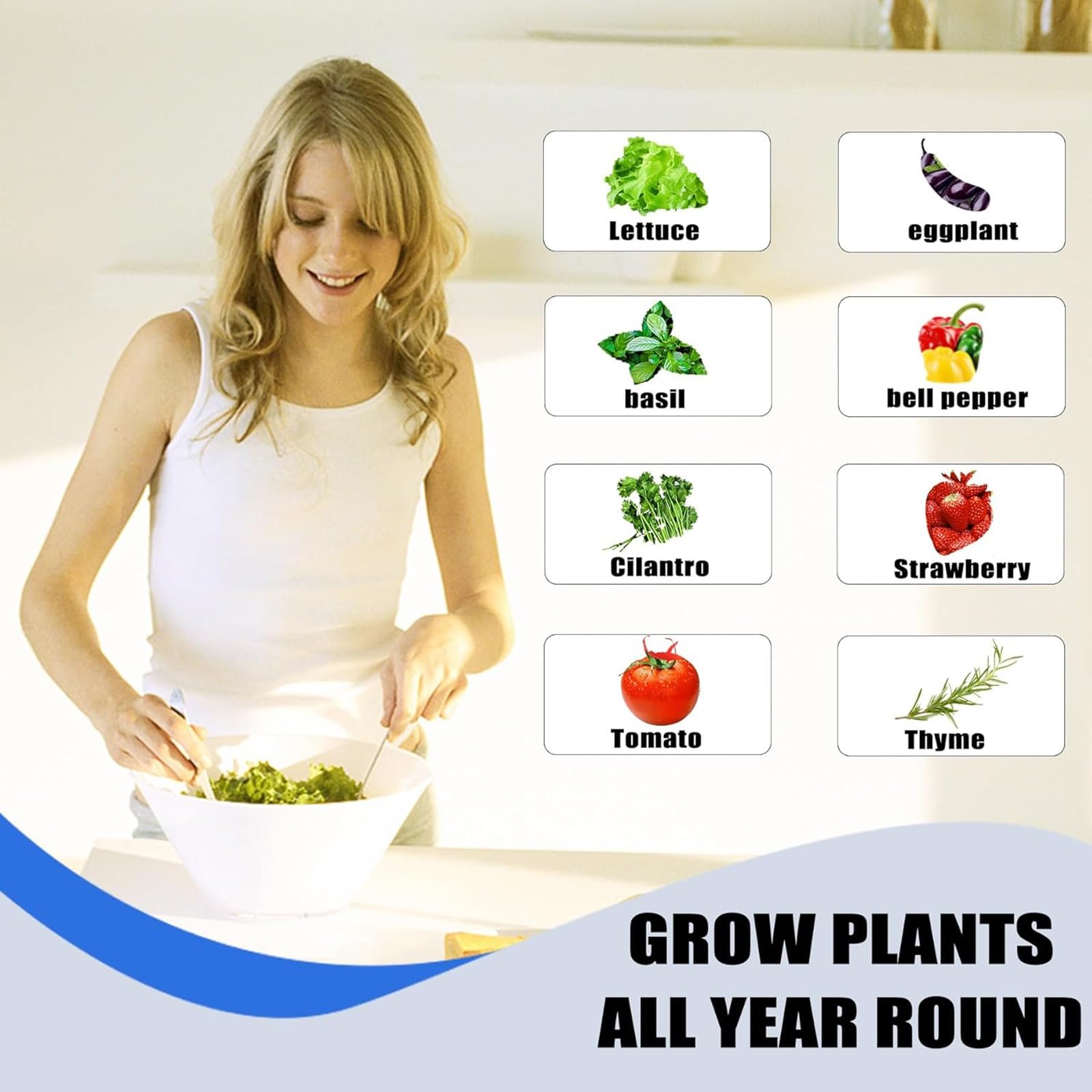 Sistema de cultivo hidropónico, torre vertical para frutas, verduras, hierbas y verduras, kit completo para jardinería interior