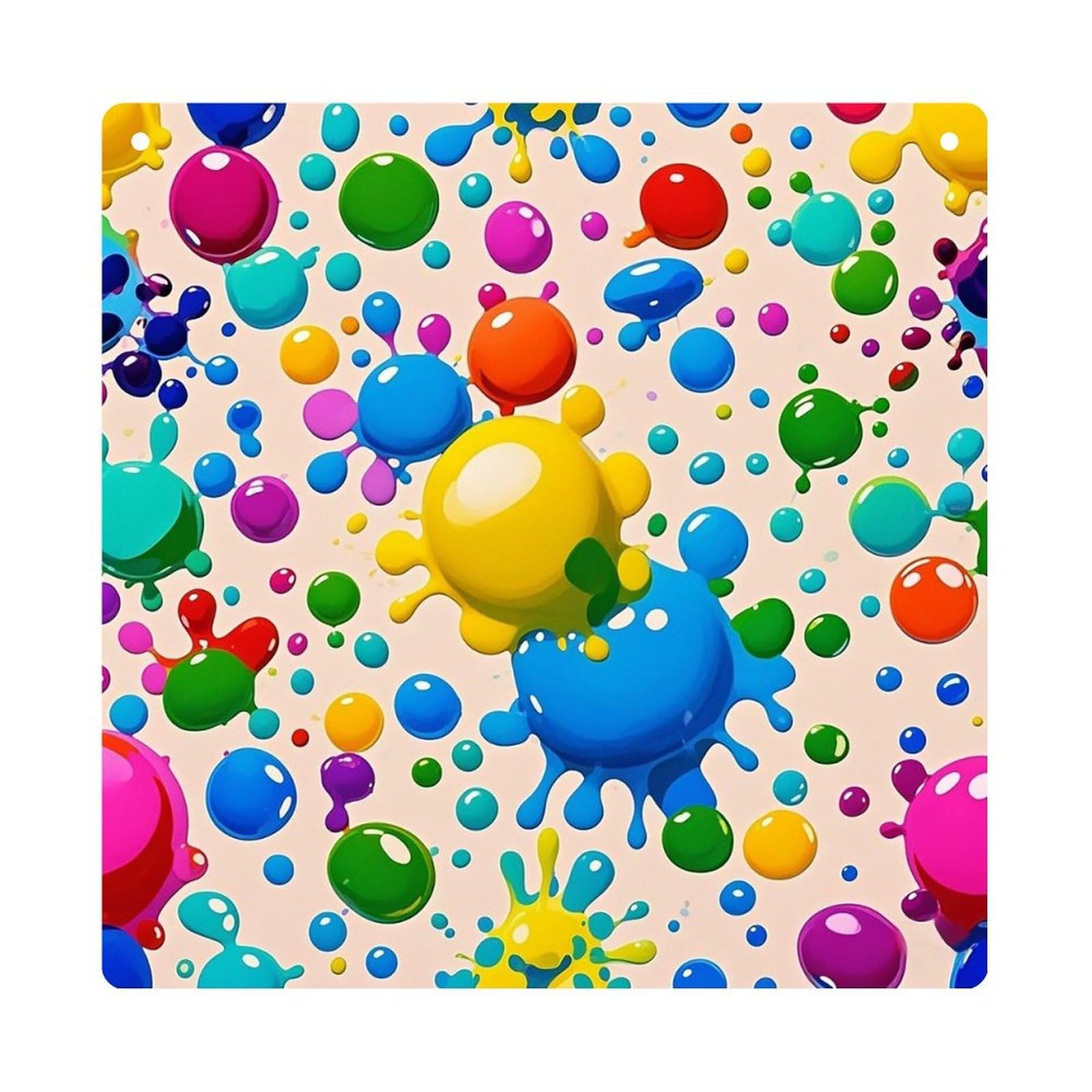 Paint Splatter Pattern (2) Hanging Ornament Wall Decor Pendant