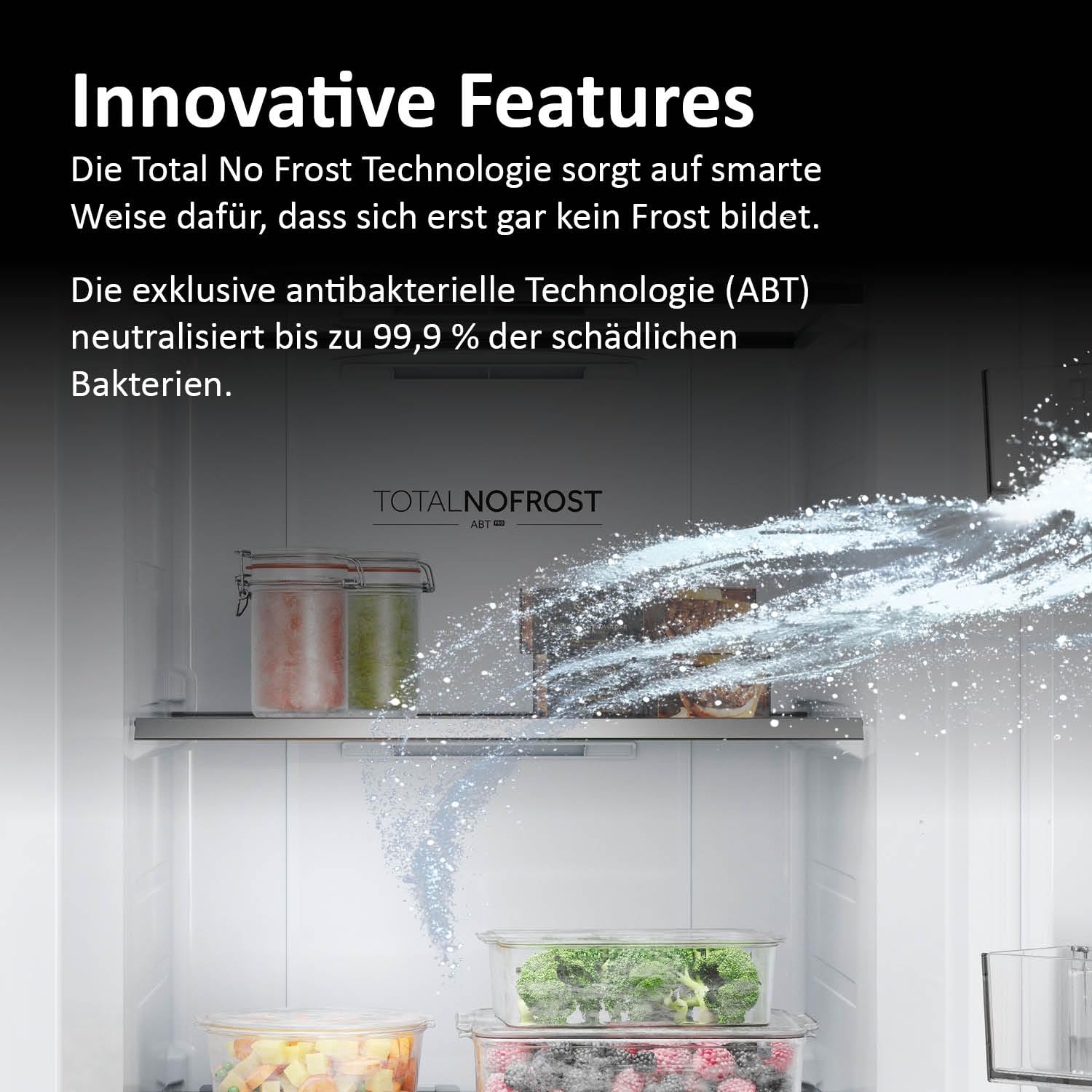 Haier Gefrierschrank mit Abtauautomatik und Eiswürfelbereiter I Instaswitch H4F306WDH1 I Total No Frost Tiefkühlschrank, 301 L Kapazität I Eisschrank auch als Kühlschrank nutzbar I Freezer mit Wi-Fi