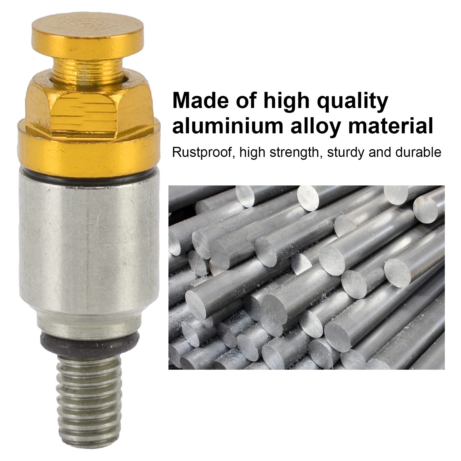Sfiato Aria Forcella Moto, 2 Pezzi M5x0.8 Sostituzione Valvola di Sfogo Pressione Forcella Forcella in Lega di Alluminio per CRF150R CR125R CR250R CRF250R (Giallo)