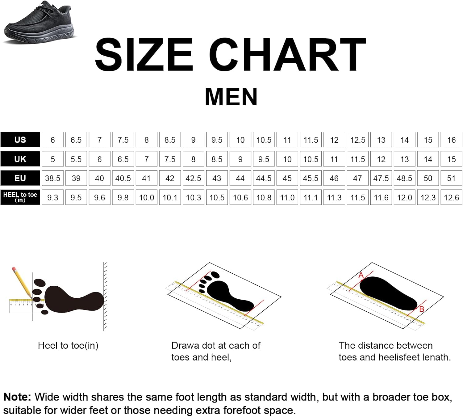 Men's Non-Slip Work Easy Slip Loafers Boat Casual Waterproof Sneakers Shoes with Arch Support
