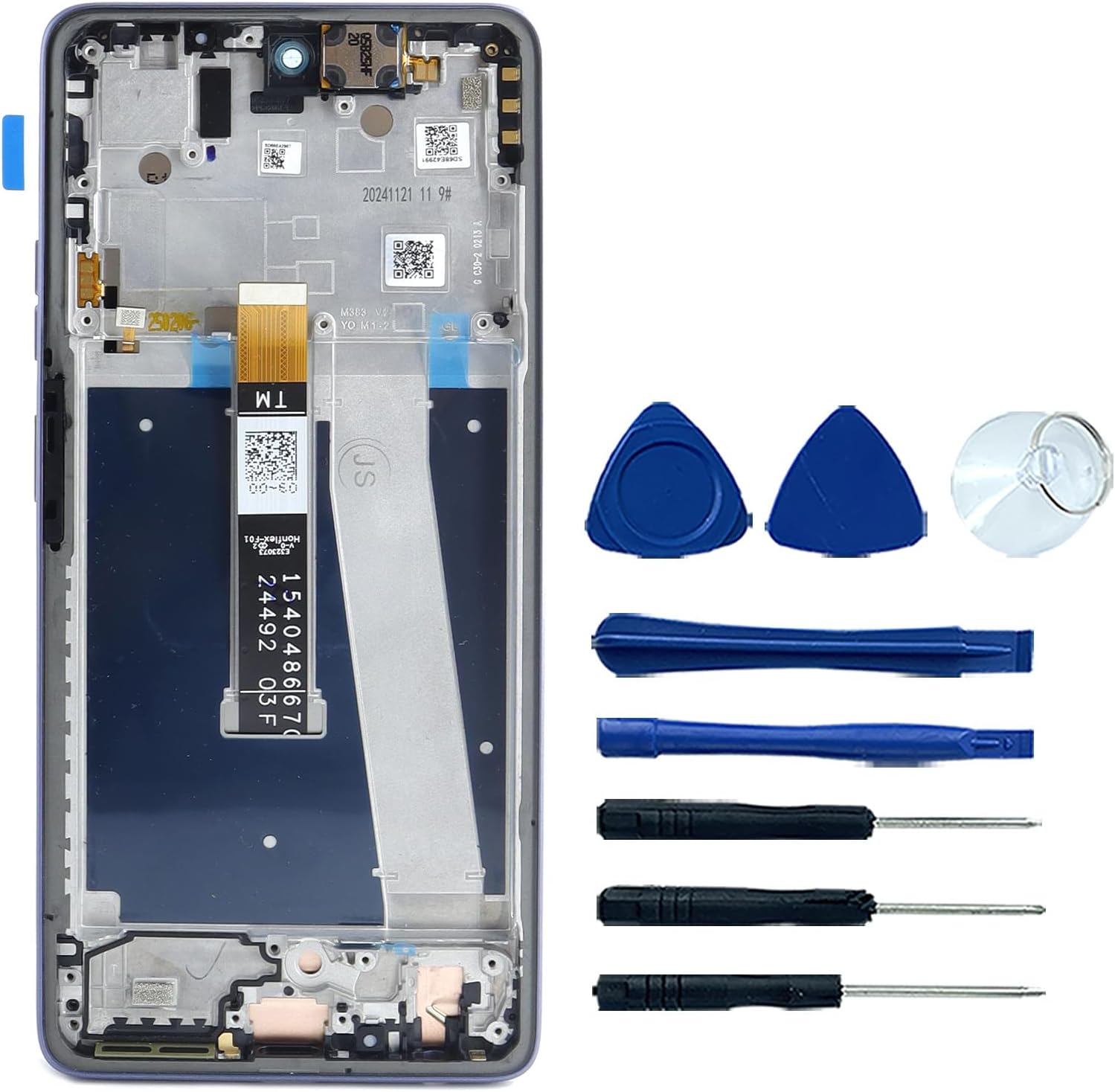 LCD Display Touch Screen Panel Digitizer with Frame Blue Assembly Replacement for Motorola Moto G Power 5G 2025 XT2515v XT2515-1 XT2515-2