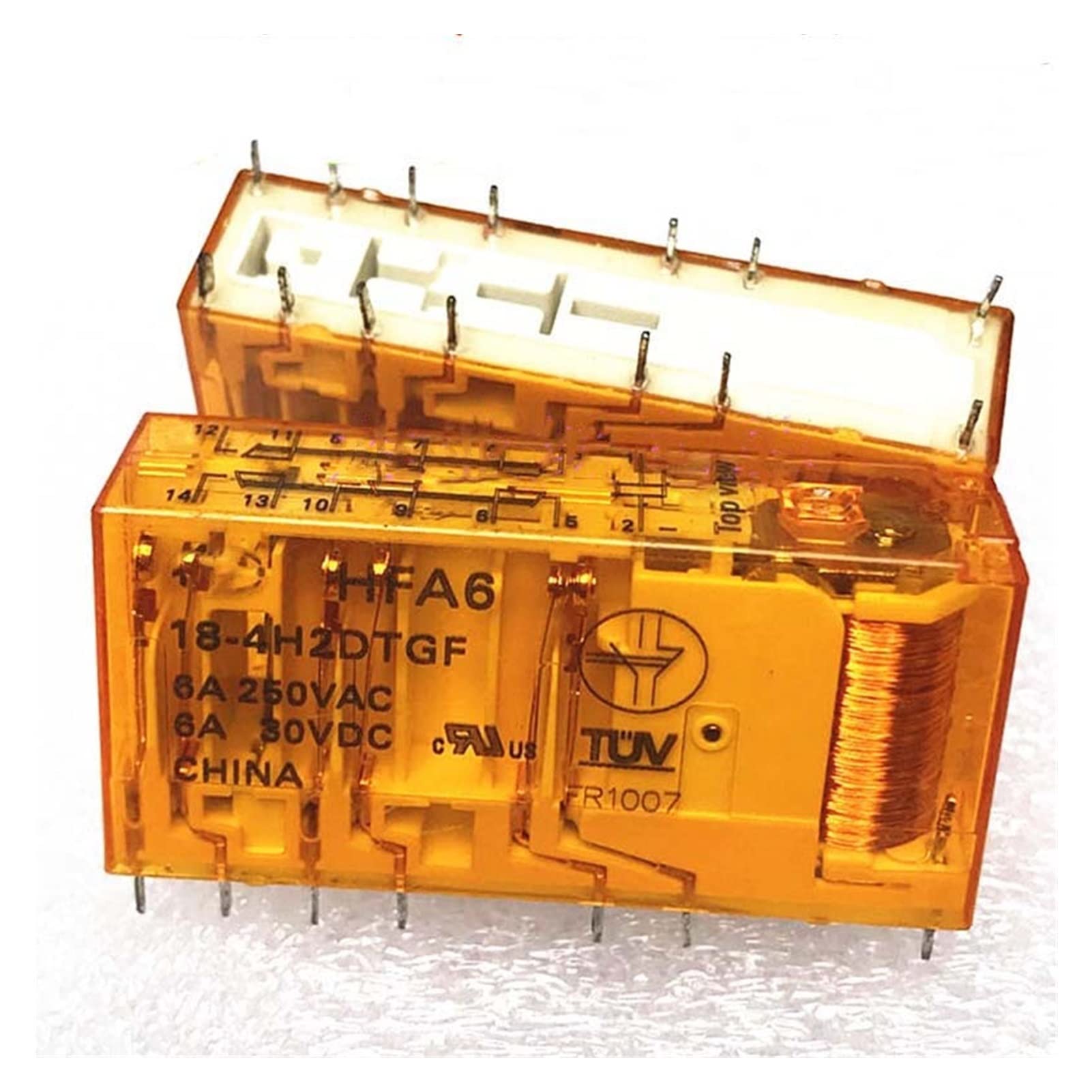 Relais Électromécanique MESKEL HFA6 18-4H2DTGF 14 Broches Contacts Pièce