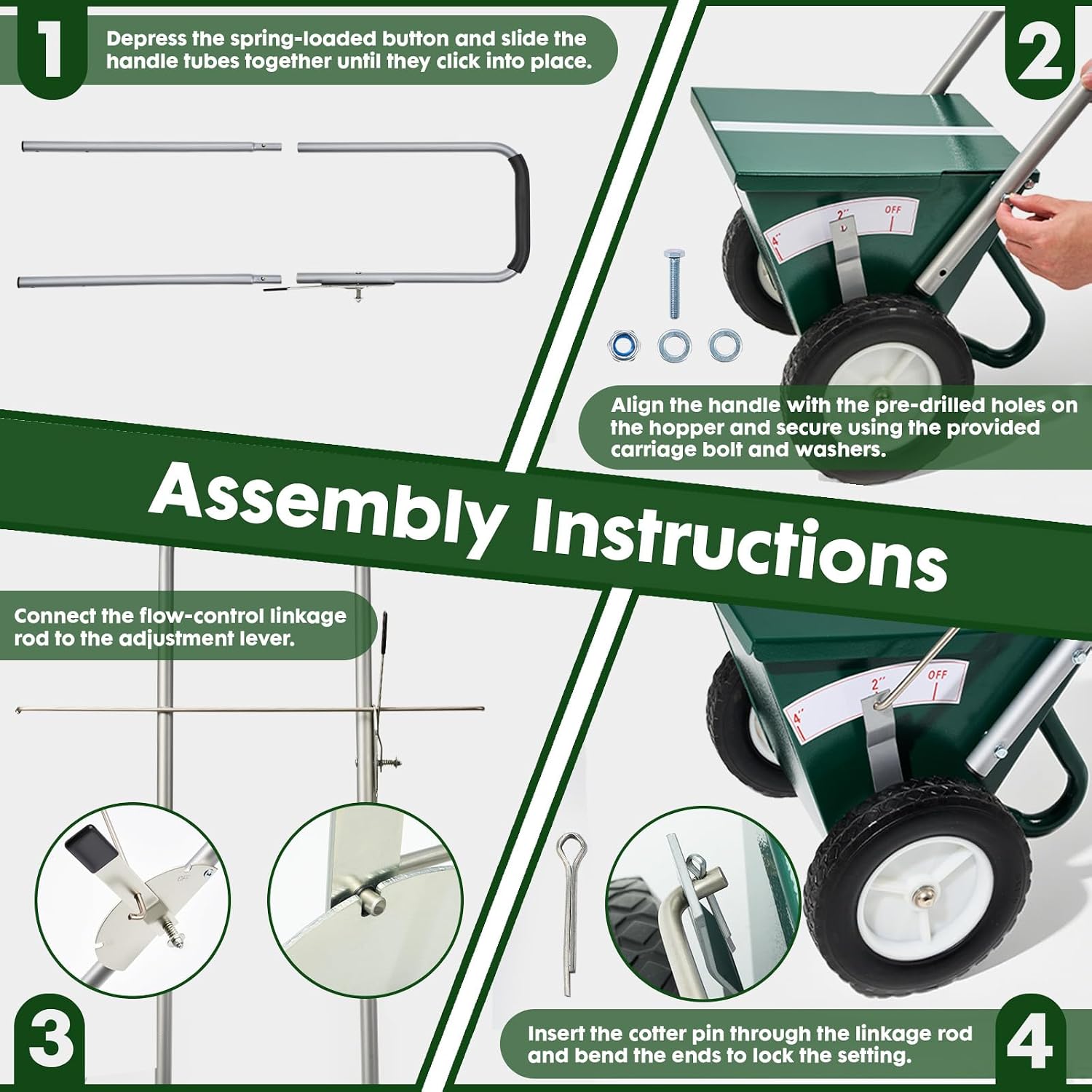 Heavy Duty Baseball Field Dry Line Marker, Softball Field Chalker, 2" and 4" Wide Lines Adjustable, Green