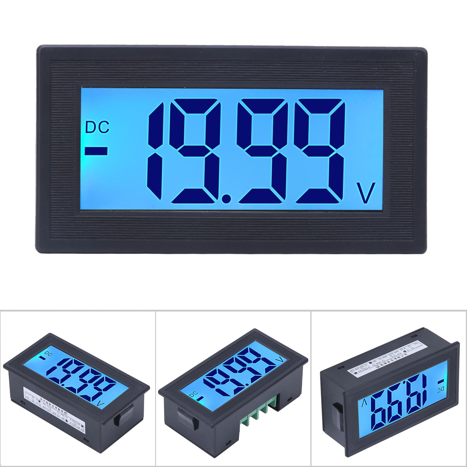 Voltmetro Digitale YB5135DB - Tester Tensione DC Con Display LED Retroilluminato E 7 Range Di Misura - Foto 11