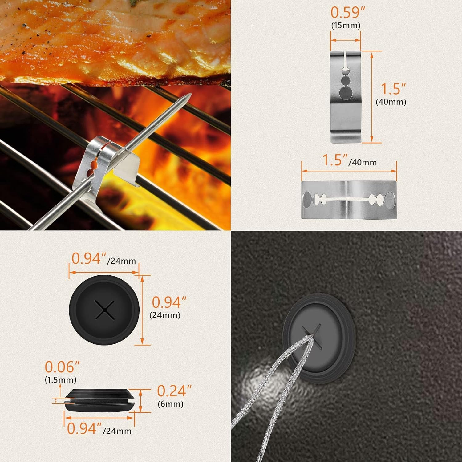 2-Pack Meat Probe for Masterbuilt Gravity Series 560/800/1050, 9004190170
