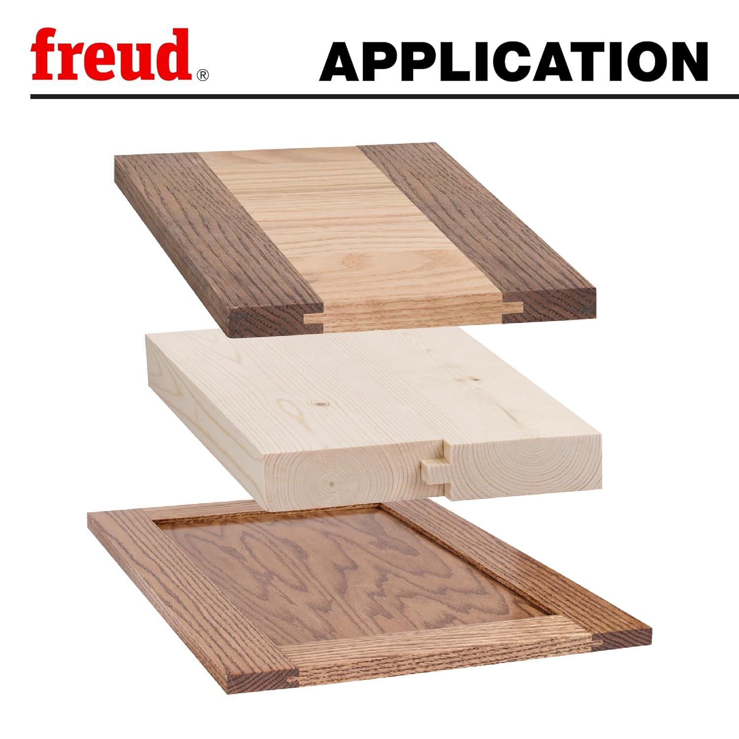 Freud Adjustable Tongue & Groove Bit Set - Ideal for Joinery & Cabinet Doors - 1-3/4" Diameter, 1/2" Shank, .002" Adjustments Increments - 99-036