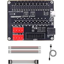 HUB75 RGB Matrix Adapter Board for ESP32-S3-DevKitC-1 & ESP32-DevKitC V4, RGB LED Matrix Panel Interface Board, Dual Power Input USB Type-C 5V/4A or DC-044 5V/8A, Dual VH-4P 5V Outputs