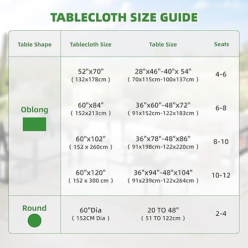 Miniatura 8 de SquarePie Mantel rectangular para exteriores con cremallera y paraguas, impermeable, a prueba de derrames, para camping, picnic, patio, jardín, 60 x
