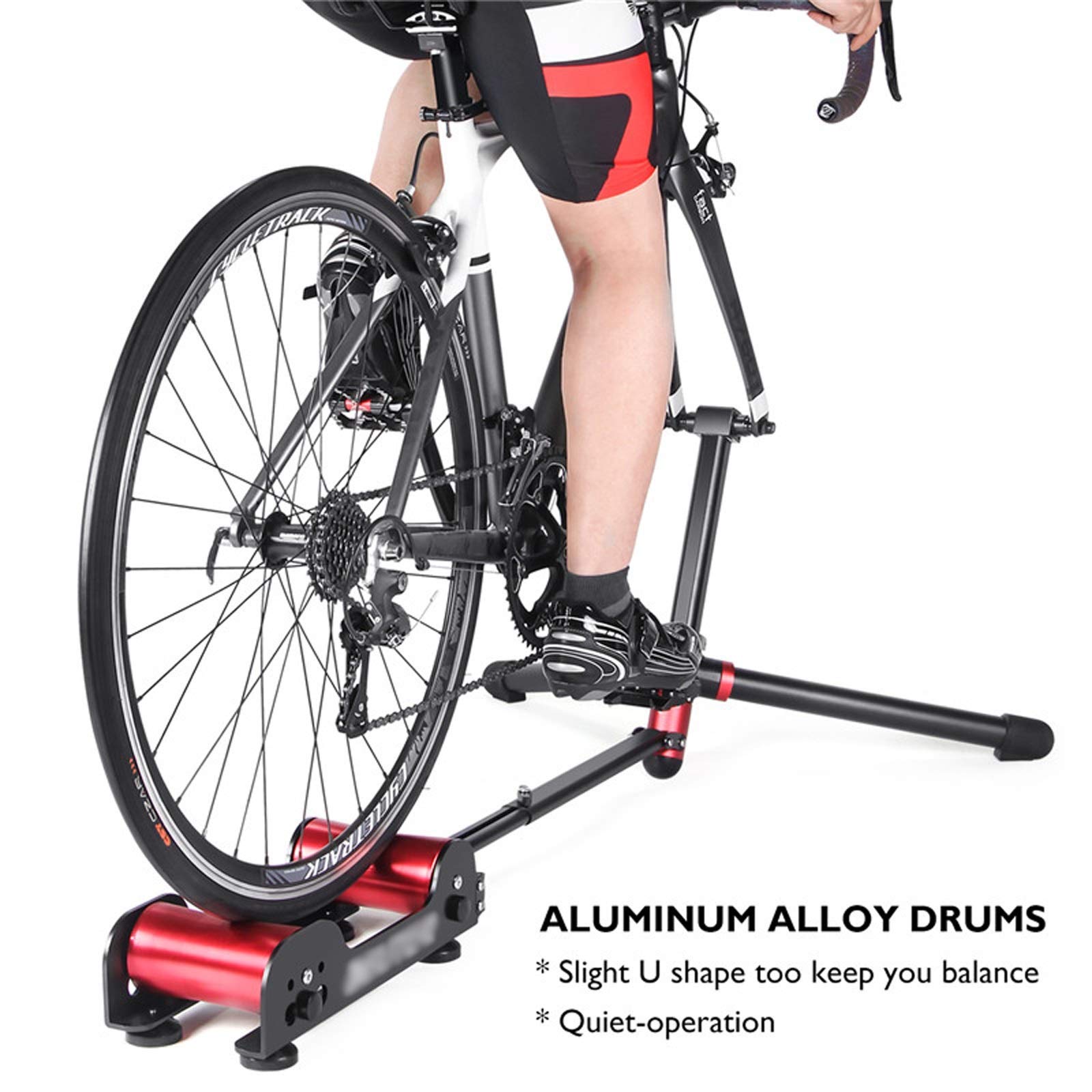 Fahrradtrainer, tragbares stationäres Fahrradtrainer für drinnen und draußen, Fitnessstudio