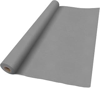 Airlaid Tischdeckenrolle 1,2m x 24m, Hochwertige Einwegdecke, Stoffähnlich, Grau