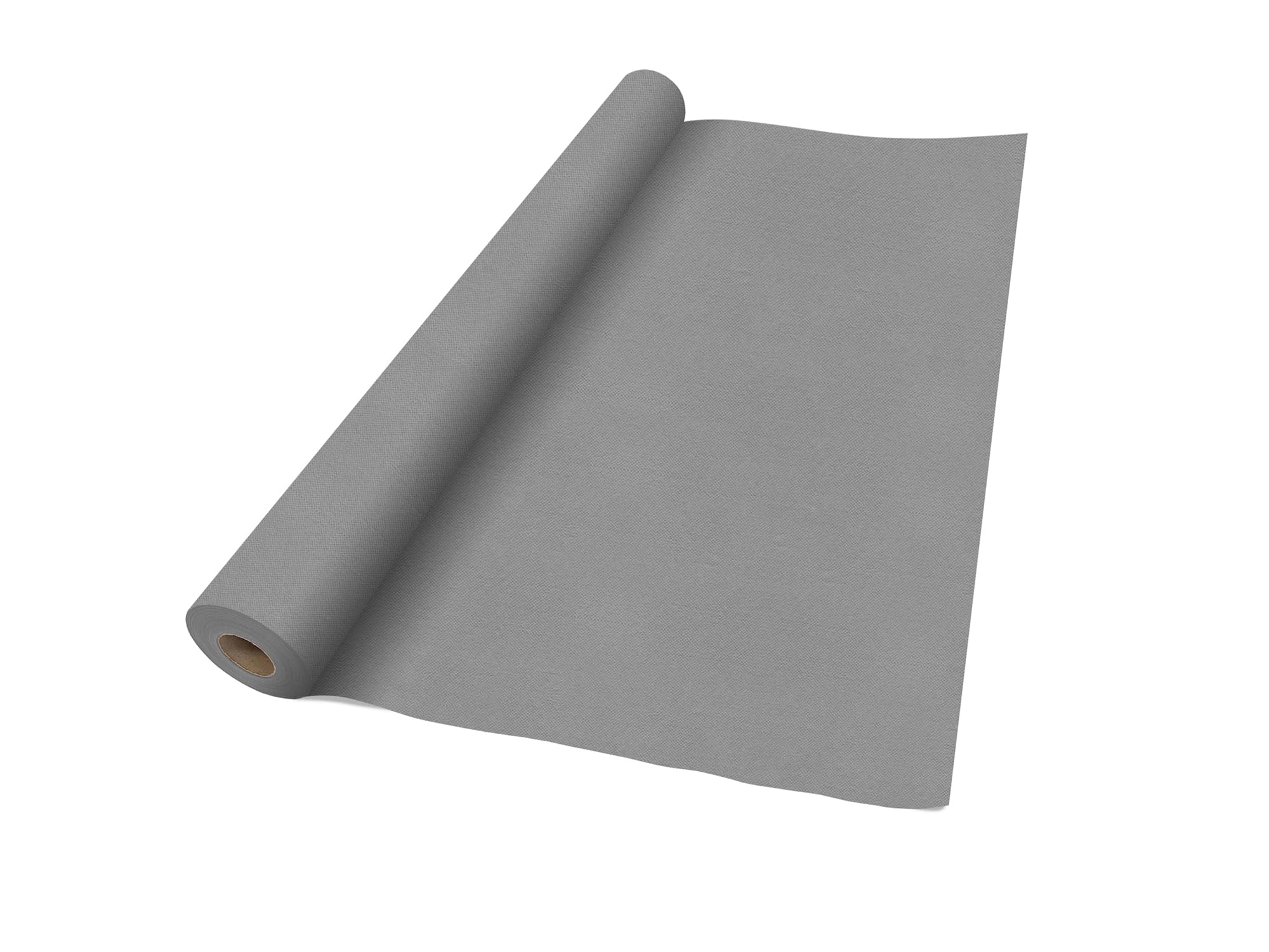 Airlaid Tischdeckenrolle 1,2m x 24m, Hochwertige Einwegdecke, Stoffähnlich, Grau