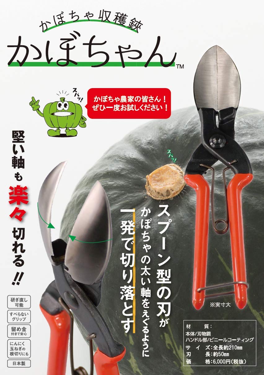 【特価商品】かぼちゃ収穫鋏「かぼちゃん」硬い軸も楽々切れる！ にんにく、玉ねぎの Amazon.co.jp: かぼちゃ収穫鋏「かぼちゃん」硬い軸も楽々切れる