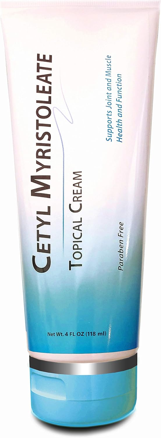 Cetyl Myristoleate Topical Cream Omega 5 Fatty Acid - Helps Reduce Joint and Muscle Discomfort - Includes Arnica, Glucosamine, Aloe,Jojoba, Sunflower & Sesame Seed Oil - 4oz. by Coreceutimin