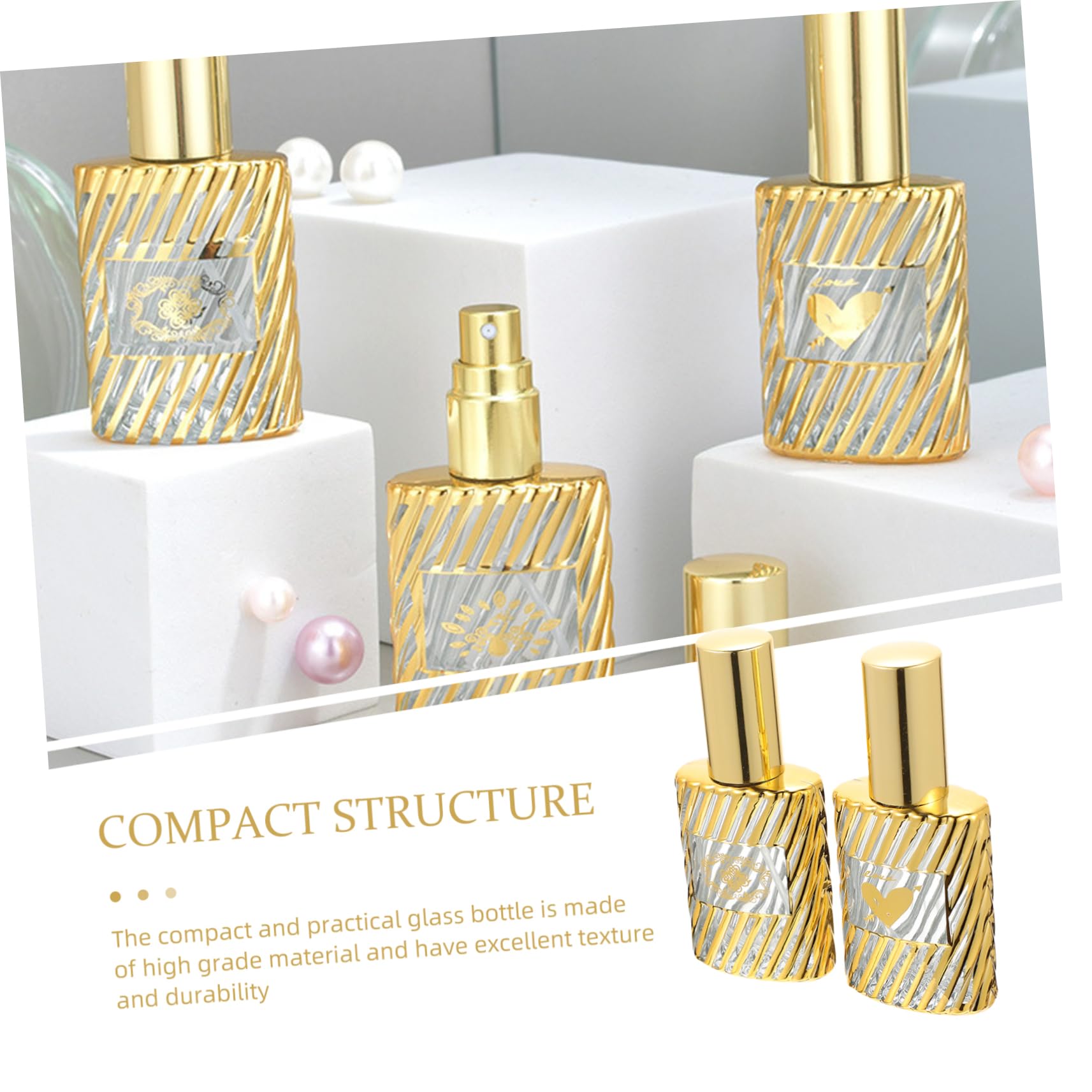 FRCOLOR 3 Set Di Contenitori Per Profumi Da Viaggio Riutilizzabili Contenitori Per Bottiglie Da Viaggio Comprimibili Mini Dispenser Di Profumo Per Campeggio 2 Pezzi * 3