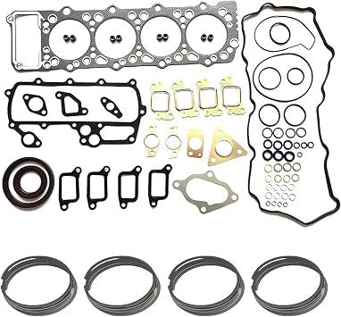 4M40 4Pcs Piston Ring & Full gasket fits for Mitsubishi Engine
