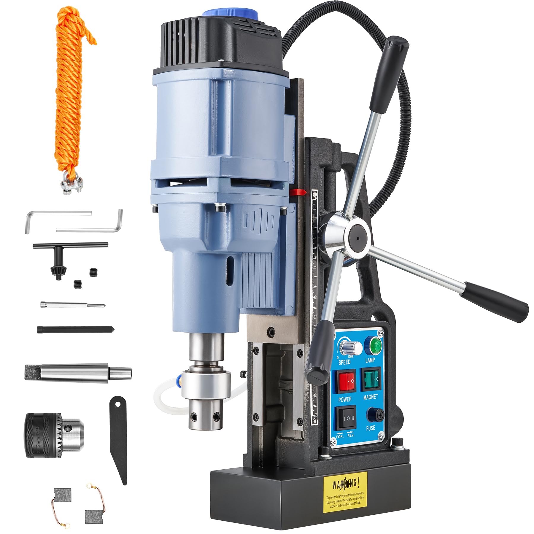 ZELCAN Perceuse Magnétique, Perceuse à Colonne Électrique Portable Max. Diamètre d'Alésage 50mm Max. Profondeur d'Alésage 50mm, 13900N
