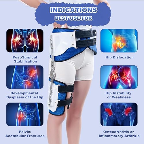 Miniatura 2 de Soporte de abducción de cadera, estabilizador de protección articular posoperatoria, tamaño universal, soporte médico para reemplazos de cadera,