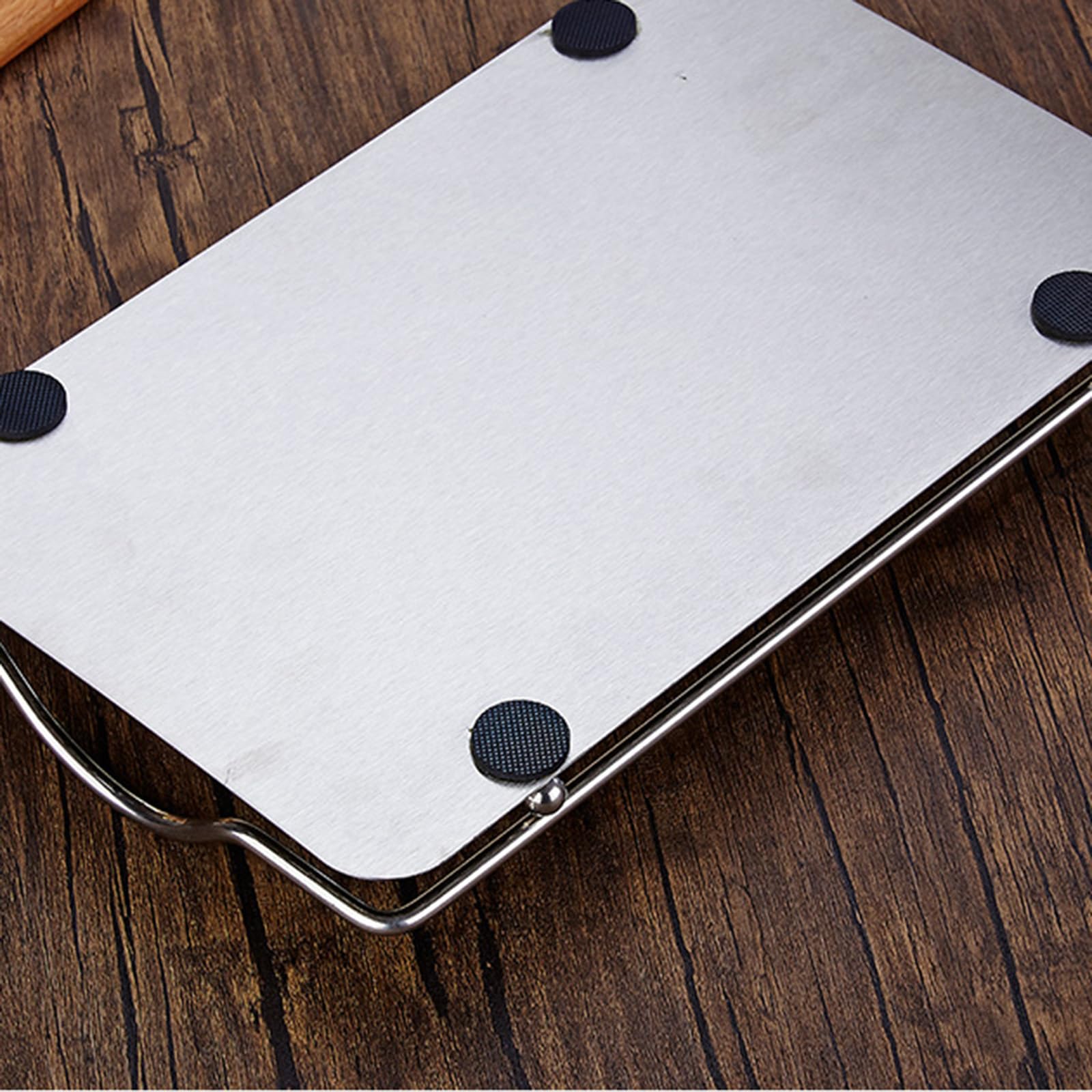 Vassoio Rettangolare In Acciaio Inox, Vassoio Decorativo per Tavolino da Caffè con Manici Rettangolare Vassoio in Acciaio Inox Bere Il tè Piatto per Casa, Ristorante, Snack, Dessert