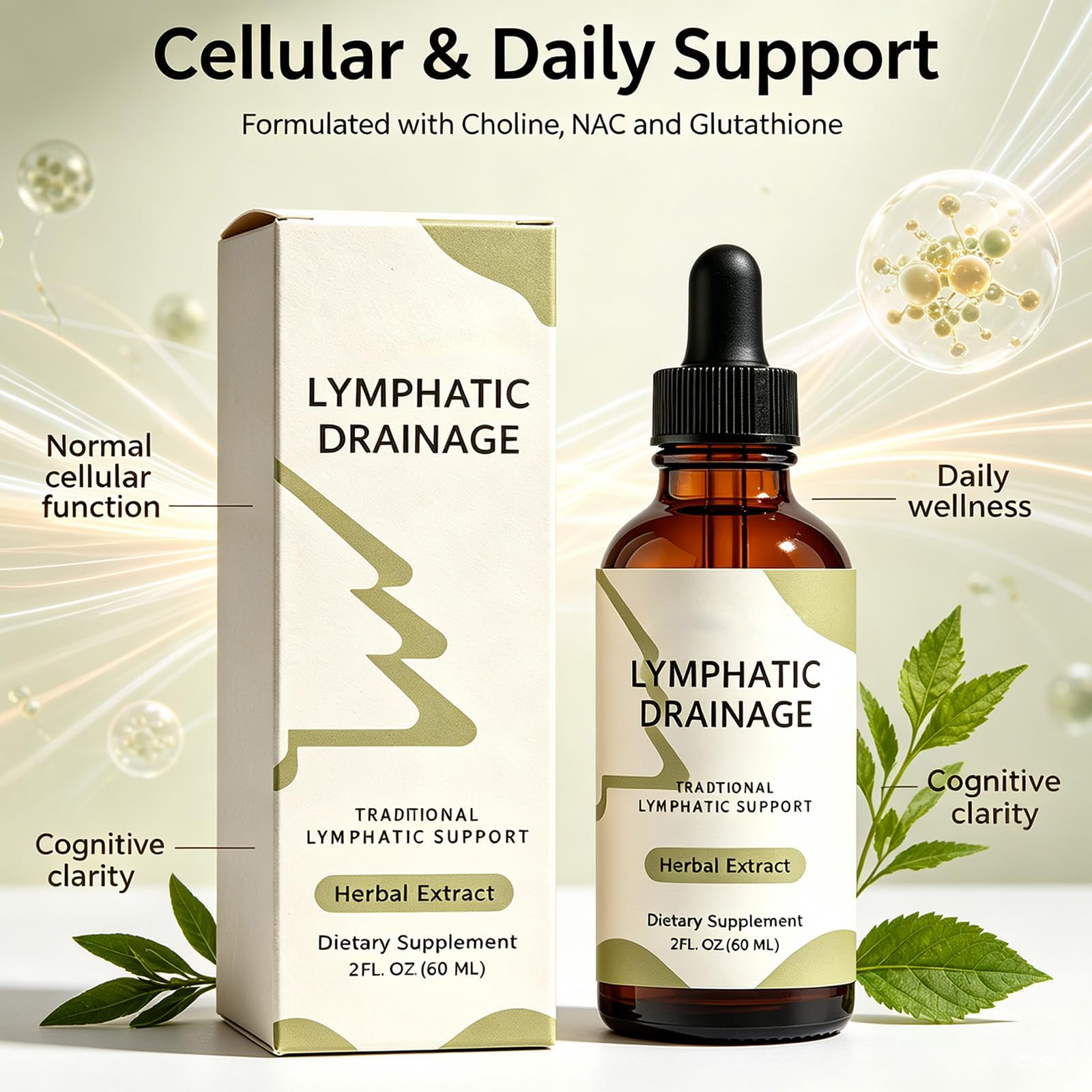 Nuflos Lymphatic Drainage Drops, Herbal Blend Supplements, 60ml — Amazon image 4