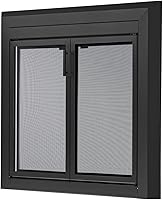 Vista 2 de UniFlame - Logan - Puertas de chimenea estilo gabinete con vidrio templado ahumado