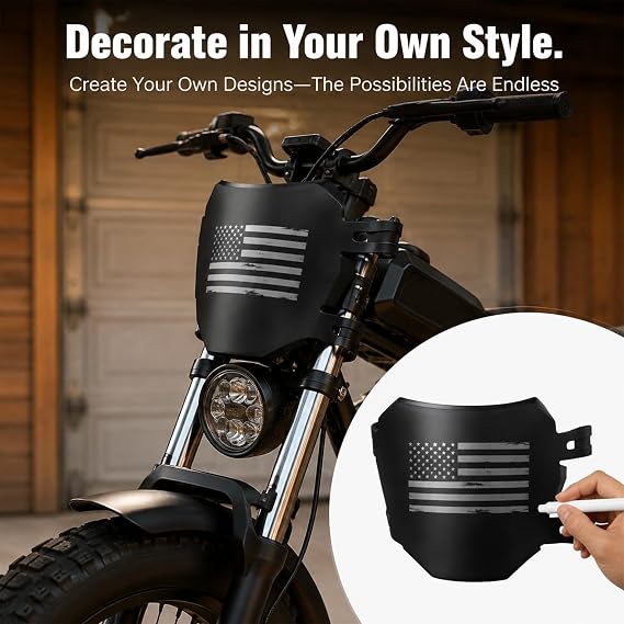 Zkptops Ebike用フロントナンバープレート2個、ジップタイマウント付きユニバーサル電動ダートバイクフロントプレート、Surron Talaria Sting Super73 Ridstar Q20 Yozma IN10 Tuttio Soleil 01用交換プレート