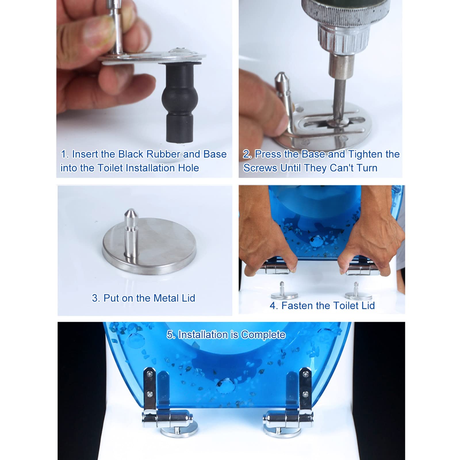 Tapa Inodoro 19 Patrones Diferentes, Tapa De WC Espesar, Tapadera WC Con Sistema De Bisagras De Cierre Suave, Antibacteriano E Impermeable, Cómodo E Higiénico (Color : N)