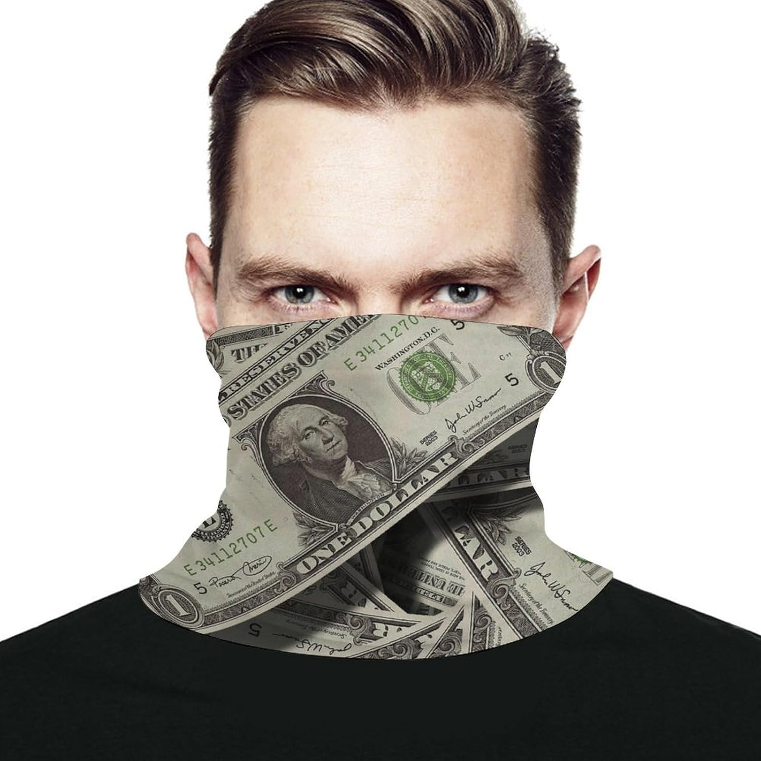Bills Cash Dollars Neck Gaiter for Men Women Face Mask Cover Bandana Scarf Headband Headwrap Headwear